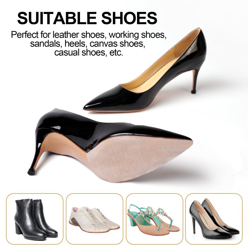 GQTJP Shoe Sole Protectors Non-Slip Grip Pads Anti-Slip Bottom Protector Clear Shoe Grips - Image 4